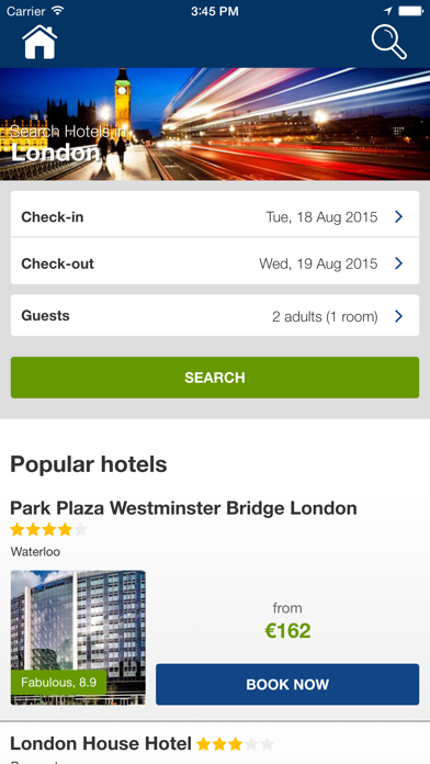 Screenshot #1 pour Londres Hôtels + ce soir à Londres Recherchez Hôtels et comparez les prix