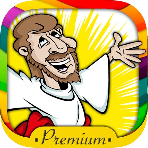 Kids paint bible coloring book - Funny drawings Bible coloring book and the Word of God - Premium icon