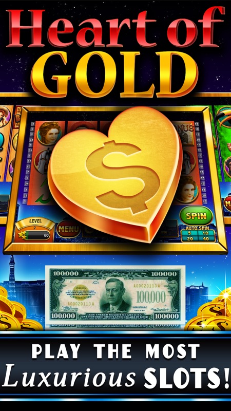 Heart of Gold! FREE Vegas Casino Slots of the Jackpot Palace Inferno! screenshot 1