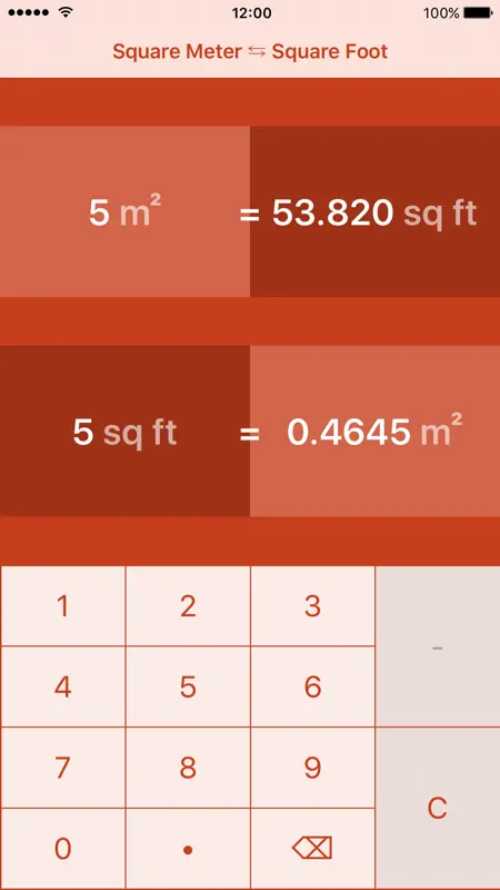 Square Meters To Square Feet | m² to ft² screenshot 2 of 2