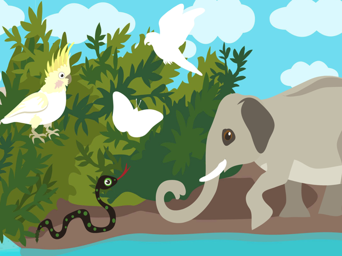 Tropical island puzzle for kids