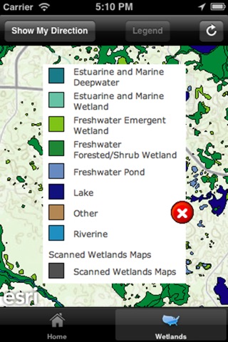 U.S. National Wetlands Inventory screenshot 2