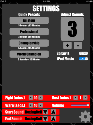 Screenshot #5 pour MMA Timer Lite - Free Mixed Martial Arts Round Interval Timer