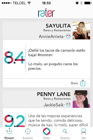 Rater App screenshot 2