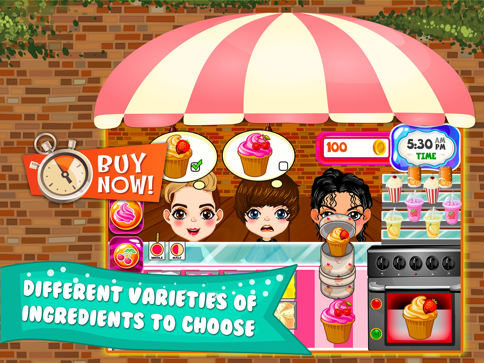 Cupcake Dessert Pastry Bakery Maker Dash - candy food cooking game!