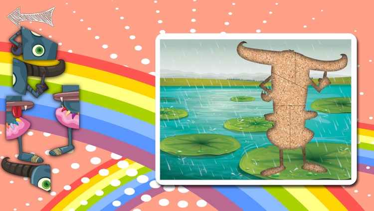Free Monsters Cartoon Jigsaw Puzzle for toddlers screenshot-3