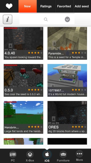 seeds & furniture for minecraft - mcpedia pro gamer community! iphone screenshot 2