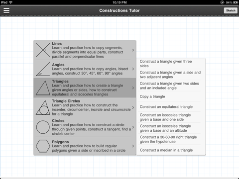 Screenshot #6 pour Geometry: Constructions Tutor (Lite)