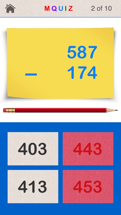 MQuiz Three-Digit Numbers Addition and Subtraction - Mental Math Quiz screenshot-3