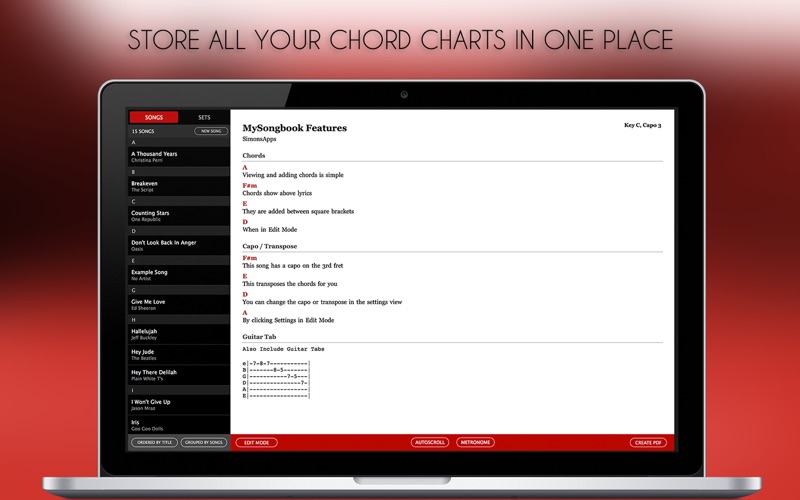 Chord Chart Software Mac