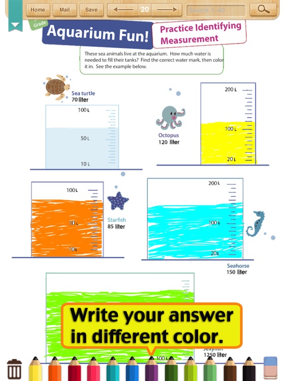 Kids Math-Measurement Worksheets(Grade 3)