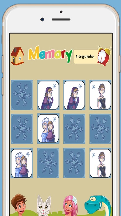 Screenshot #3 pour Jeu de mémoire pour filles : la princesse de glace - jeu d'apprentissage pour les filles