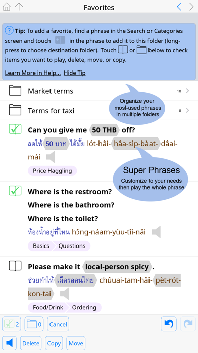 Talking Thai–English–Thai Phrasebook Screenshot