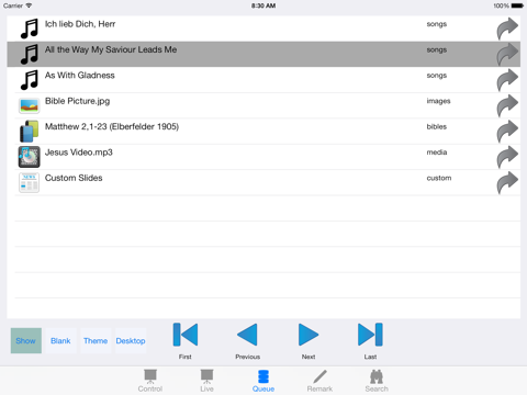 Screenshot #5 pour Remote for OpenLP