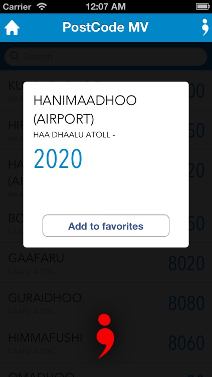Postcodes Maldives by Semicolon Maldives