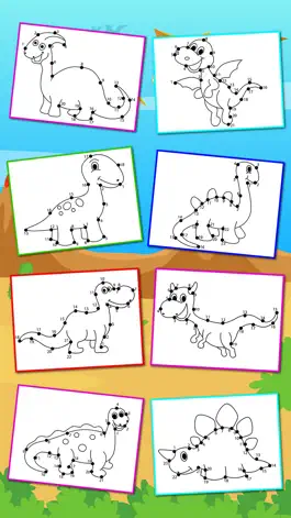Game screenshot Dinosaurs Connect the Dots and Coloring Book Free mod apk