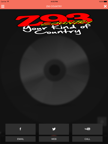 WMKZ Z93 Country 93.1FM iPad screenshot 3 - Entertainment app