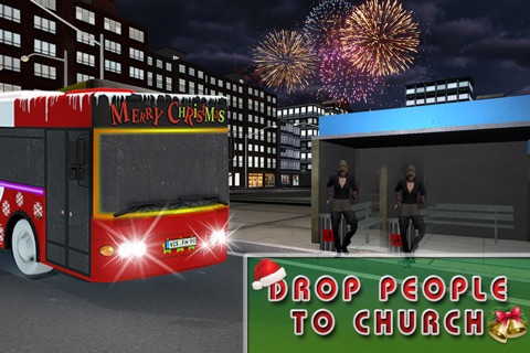 Christmas Party Bus Simulator 2016 – 3D City Bus Driver Simulation Game screenshot 2