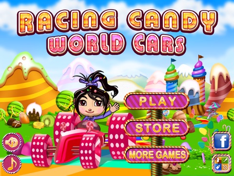 Racing Candy World Cars HD - Multiplayer Free Game screenshot 4