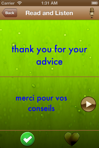 Learn French: For Party - Emotions - Express yourself - Basic words - Female voice screenshot 3