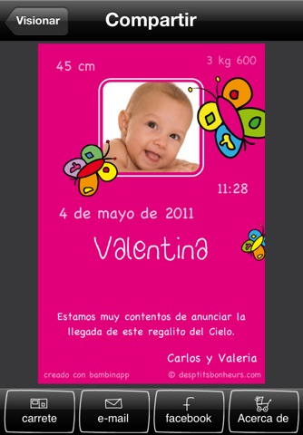 bambinapp - birth announcement screenshot 3