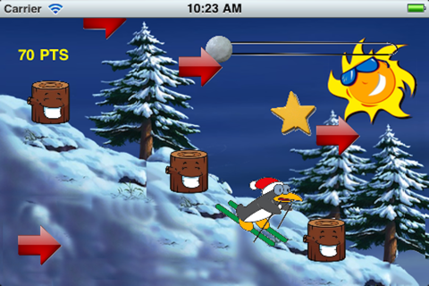 Amazing Skiing Bird Free: Christmas Special Game screenshot 2