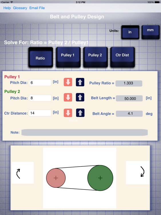 Belt & Pulley Design Simulator: Mechanical Engineering Assistant by Ray Tools