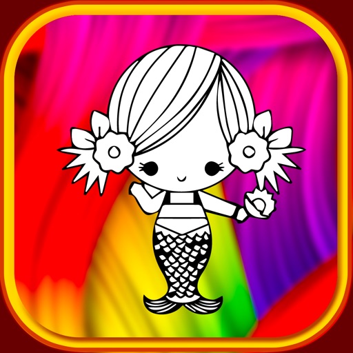 princess mermaid fancy coloring book for girl iOS App