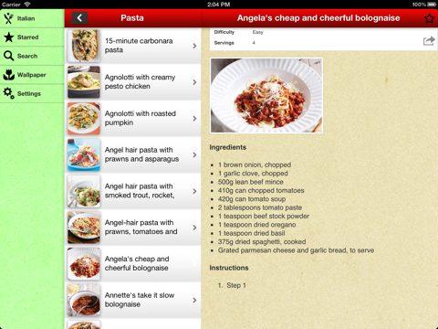Screenshot #5 pour Italian Recipes™