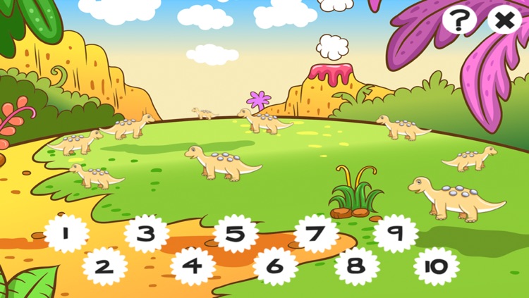 123 A Dinosaurs Counting Game for Children: Learn to count the numbers 1-10 with endangered animals
