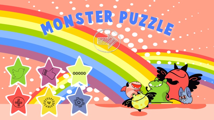 Free Monsters Cartoon Jigsaw Puzzle for toddlers