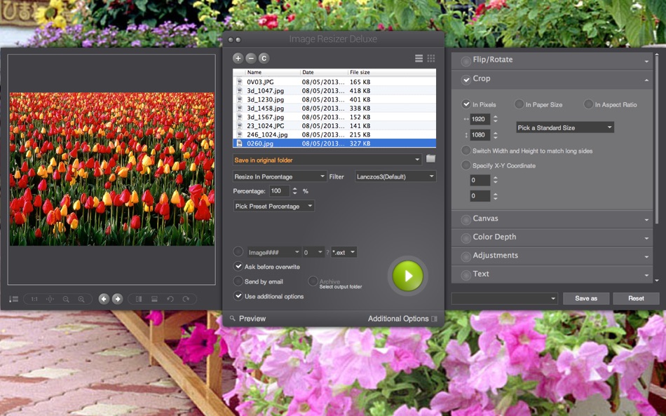 #2. Image Resizer Deluxe (macOS) 由: Sergey Vdovenko