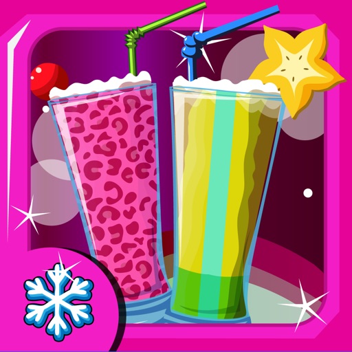 Smoothie Makers with Colorful Toppings Decorations With cream. icon