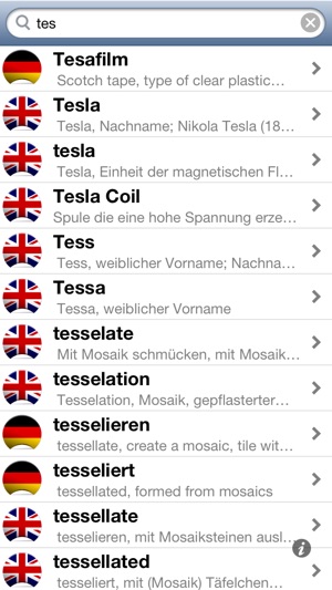 Offline German English Dictionary Transl