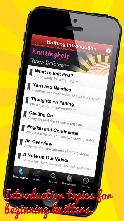 KnittingHelp Video Reference