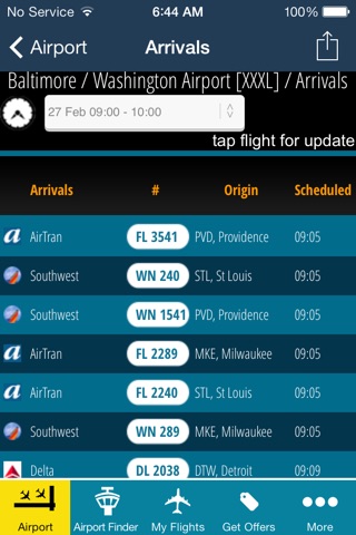 Baltimore Washington Airport BWI - Flight Tracker screenshot 3