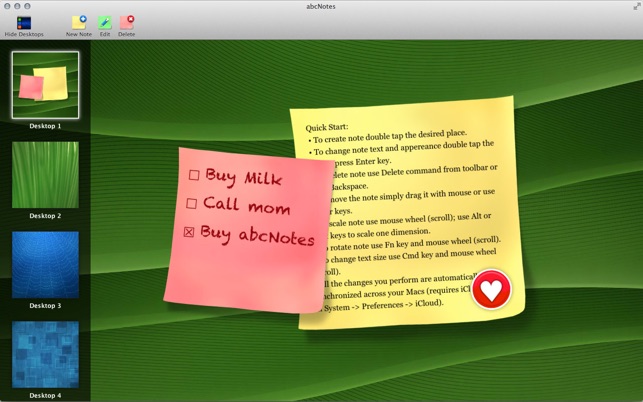 ‎abcNotes - ToDos & Sticky Note Screenshot