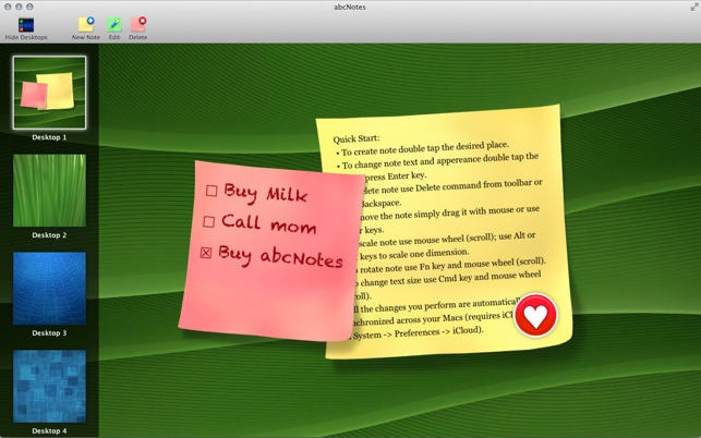 ‎abcNotes - ToDos & Sticky Note Screenshot