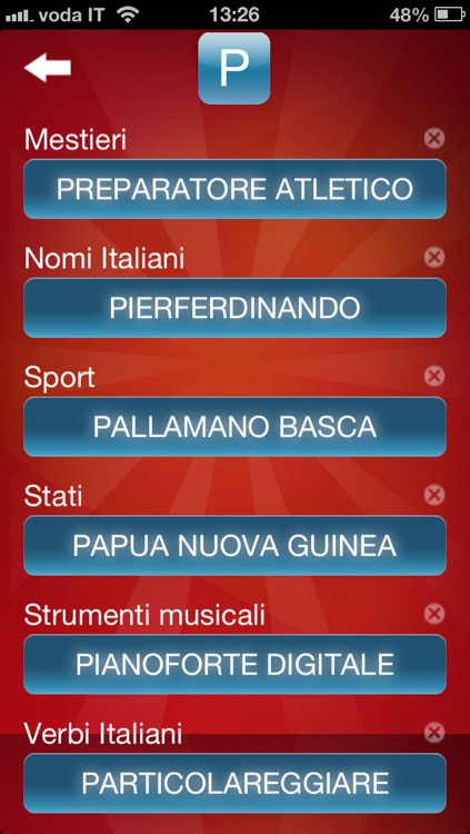 Soluzioni per Nomi Cose Città