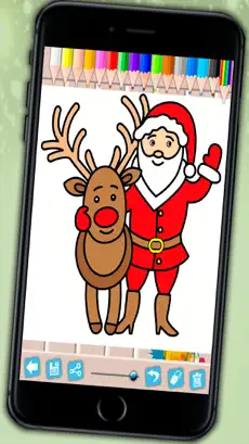 Imágen 5 Colorear Papa Noel Navidad - Libro para colorear los mejores dibujos de Santa o San Nicolás niños de 2 a 6 años de edad iphone