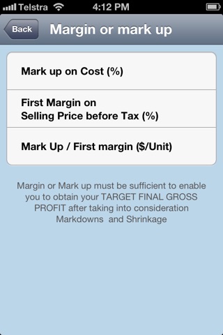 BisyCalc Retail Margin Calculator screenshot 3