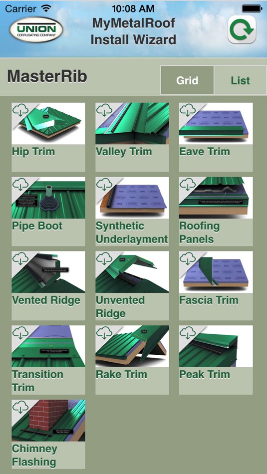 #1. MyMetalRoof - Install Wizard (iOS) Podle: Artizen Studio