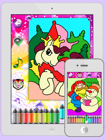 Christmas Coloring Pages for Girls & Boys with Santa & New Year Nick - Pony Painting Sheets & Fashion Papa Noel Games for my Little Kids, Babies & jr Bratsのおすすめ画像5