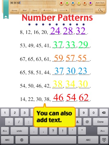 Kids Math-Patterns Worksheets(Grade 1) screenshot 3