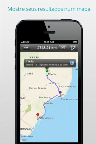 AtoB Distance Calculator Free - easy and fast air or car route measurement from A to B for travel and more screenshot 3