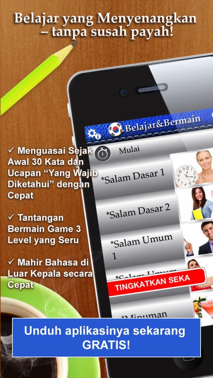 Belajar&Bermain Korea GRATIS ~ lebih mudah & menyenangkan. Dengan metode permainan yang efektif, lebih baik dibandingkan menggunakan flashcard.