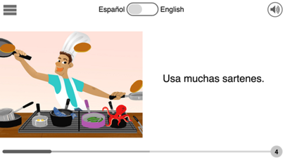 Bilingual Books Spanish "Cooking with Dad" Screenshot