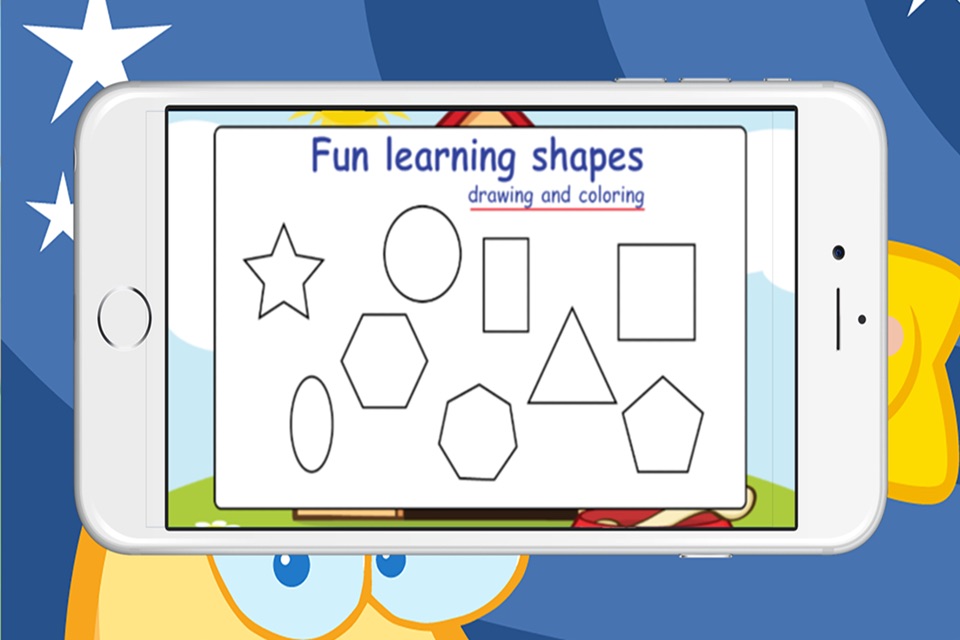 Fun learning shapes, drawing and coloring - early educational games screenshot 2
