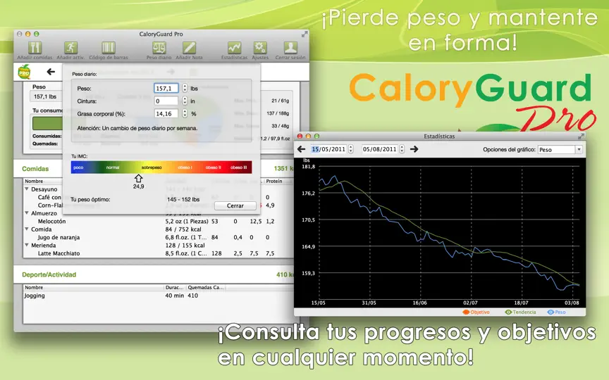 Captura de pantalla de CaloryGuard Pro en iPhone 3