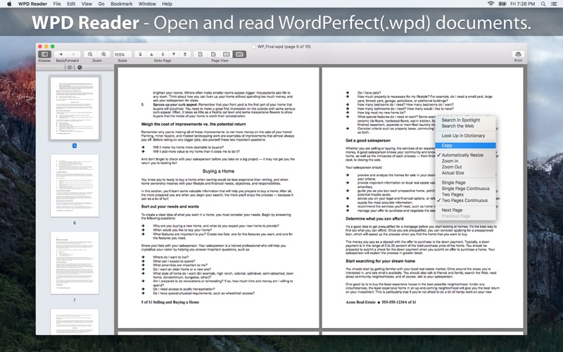 Screenshot #1 pour WPD Reader : for WordPerfect